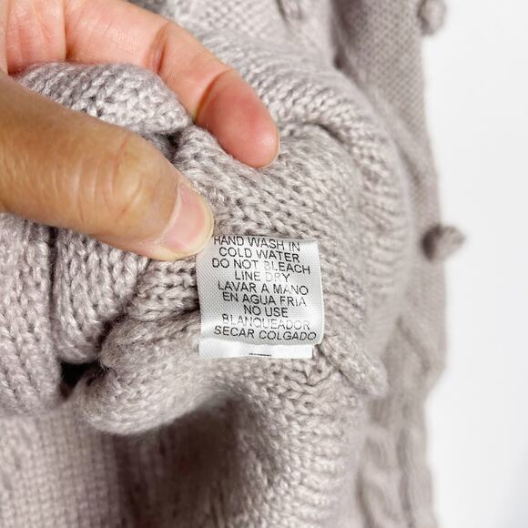 New Entro Large L Light Lavender Purple Pom Pom Crew Neck Textured Sweater - Picture 9 of 11